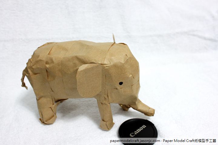 大象紙模型